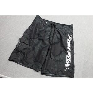 Vintage No Fear Board Shorts Mens Large Black Camo Mesh Lined Beach Y2K Pocket